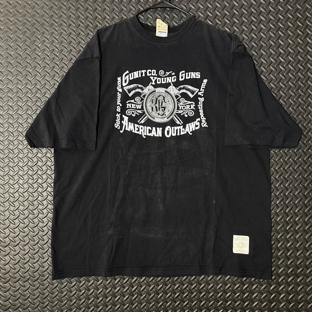 Vintage Y2K G-Unit American Outlaws Rap Tee T Shirt Black Mens 3XL‎